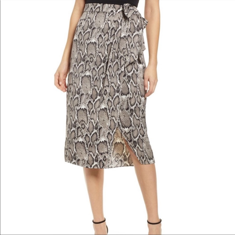 AFRM Snake Wrap Skirt